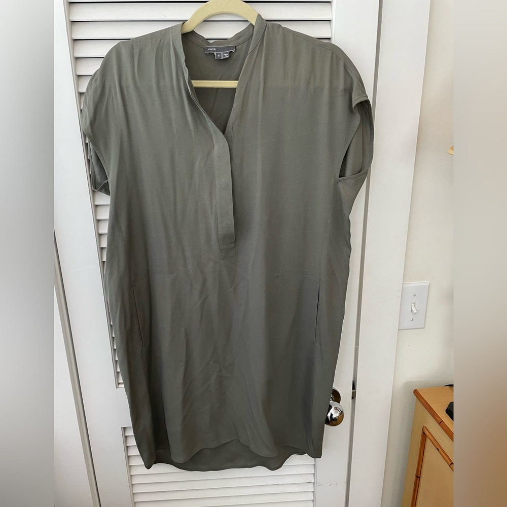 Vince Pullover Dress Olive Green